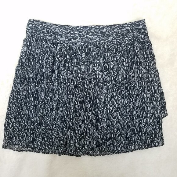 Gap Black White Print Tiered Flounce Skirt Size 4 - Picture 1 of 5